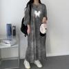 Korean Style Tie-Dye Short-Sleeve T-Shirt Dress – Women's Trendy Summer Fashion