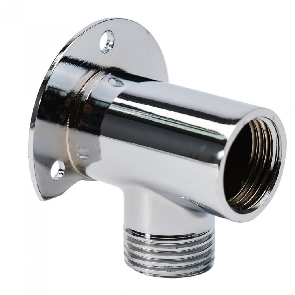 30cm Stainless Steel Shower A-rm & 5.5x6.5cm Bottom Hose Wall Mounted Accessory