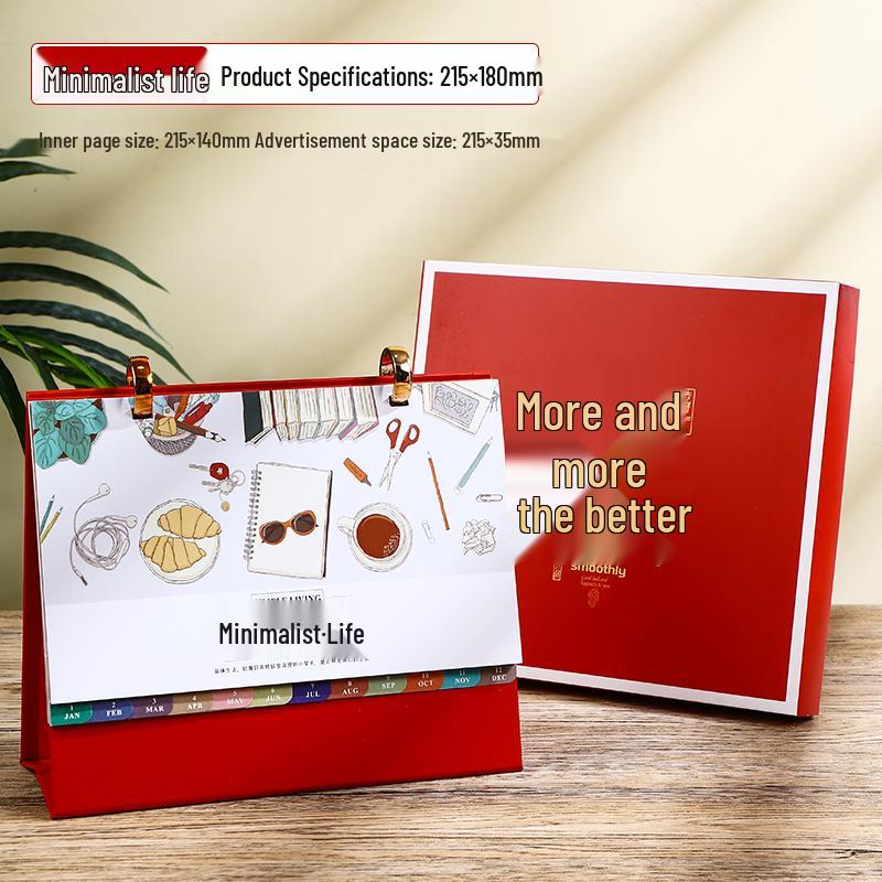 2026 Large Leather Desk Calendar: Double-Ring Monthly Planner for Business & Exams