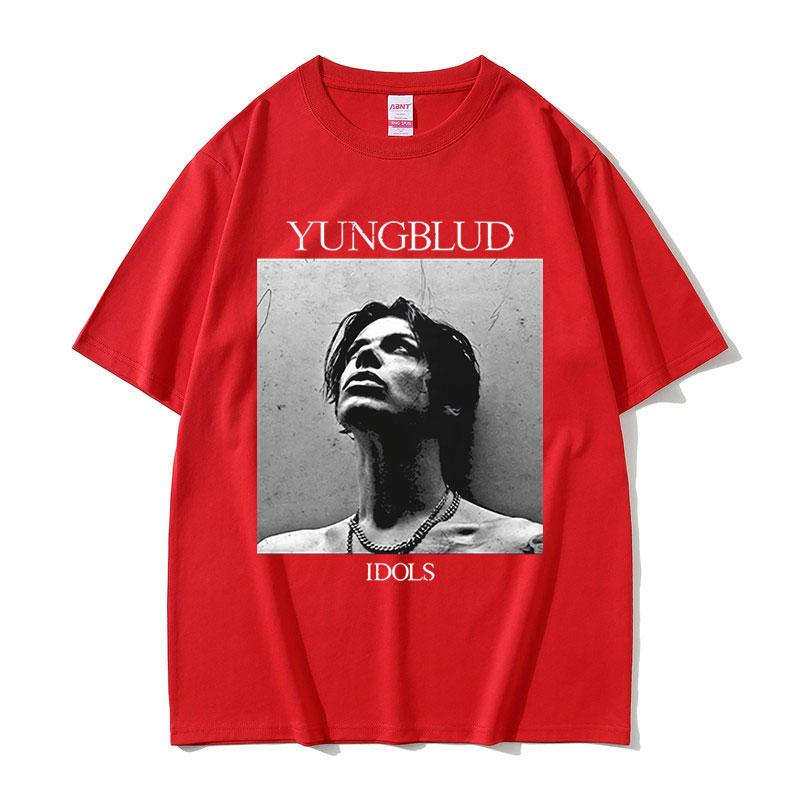 

2026 Summer Mens Letter Portrait Printed Round Neck Tshirt Neutral Hip Hop Rock Punk 100 Cotton Casual Short Sleeve 4XL