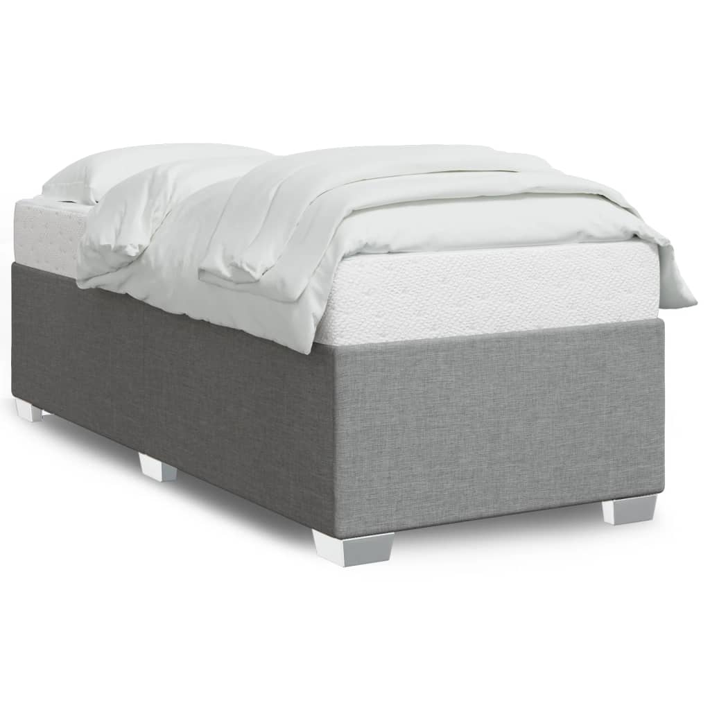 Bed Frame Without Mattress Light Grey 90x200 Cm Fabric