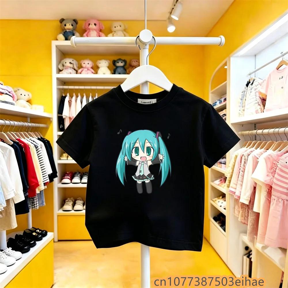 Hatsune Miku Cobranded Pure Cotton Short Sleeve Classic Printed Unisex T Shirt New Casual Style Daily Wear For Boys And Girls