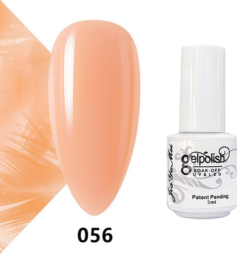 GELPOLISH Nail Art Set: Base, Top Coat, Transparent & White Gel Polishes