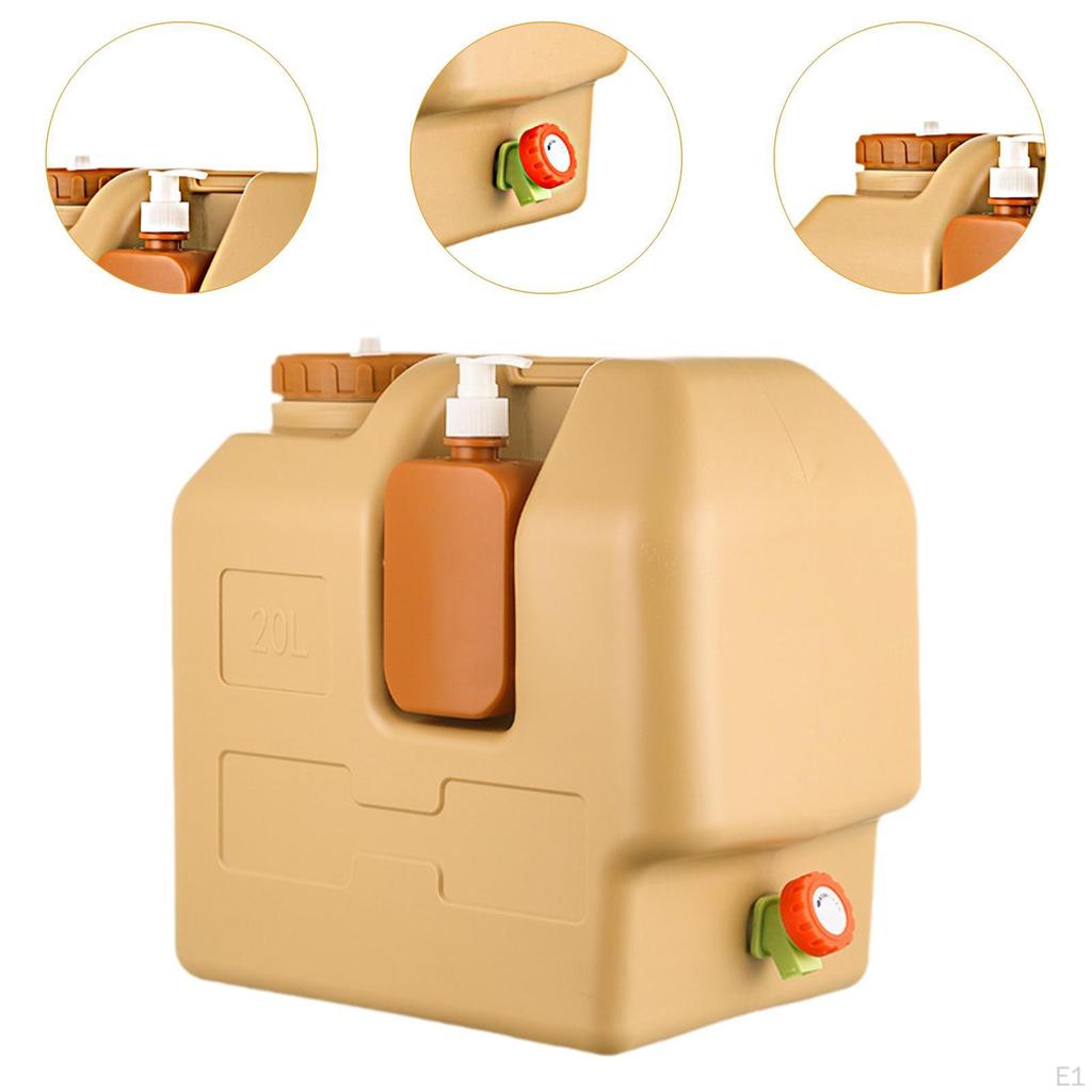 20L Camping Water Container with Spigot Large Capacity Practical Storage Jug
