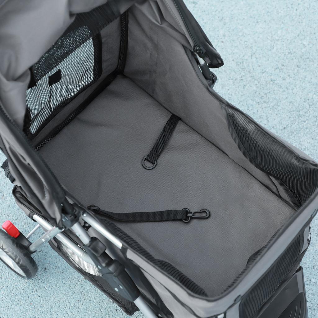 Dog Stroller Dog Buggy, Foldable, for Dogs & Cats up to 10 kg, 75 x 45 x 97 cm, Dark Gray