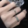 Nischendesign Grüner Diamant Zirkon Slytherin Schlange Hof Damen Offener Ring Premium Französischer Persönlichkeitsring