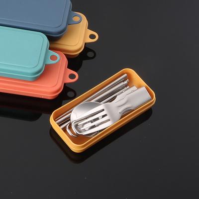 1 takım Sofra Katı Pas Geçirmez Ergonomi Kolu Kamp Malzemeleri Gezi Kaşığı Çatal Çubuklarını Mutfak Malzemeleri
