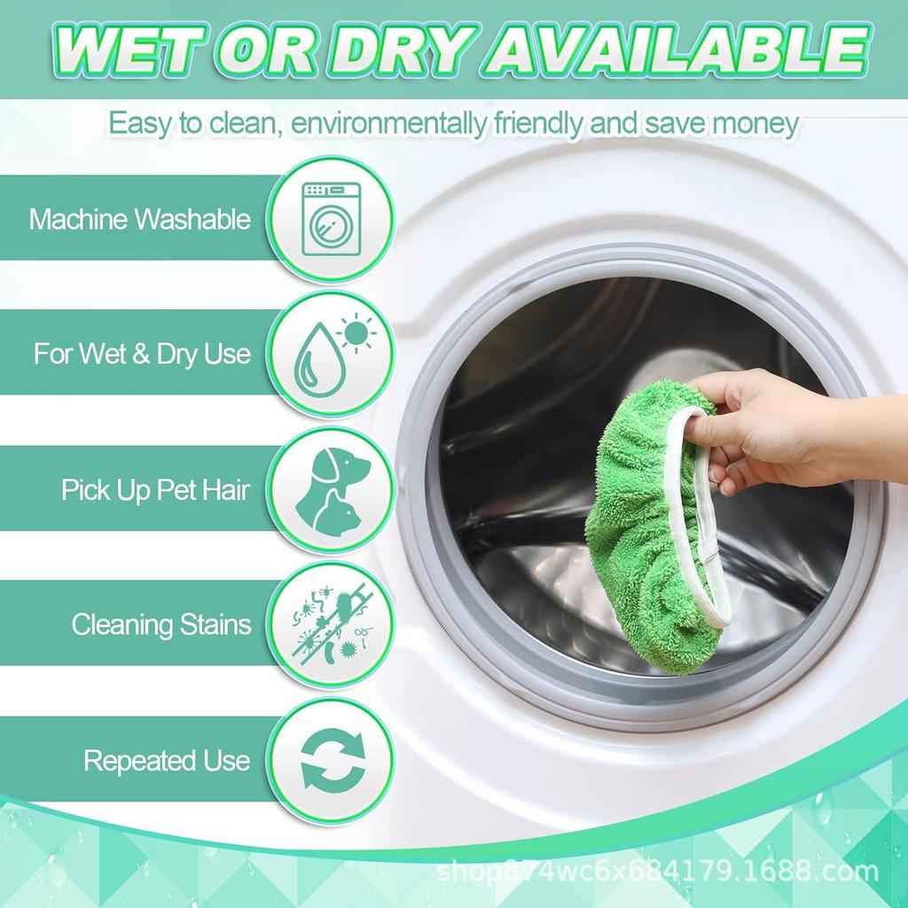 Kompatybilny z Mopem Swiffer Ściereczka do Mopa Płaskiego Chłonna Wymienna Pokrywa Ściereczki do Domowego Mopa Obrotowego na Mokro i Sucho