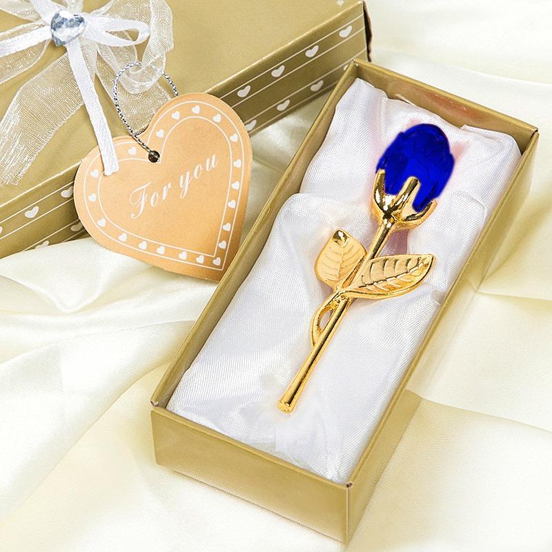 1PC Crystal Rose Handicrafts, European Creative Wedding Gifts