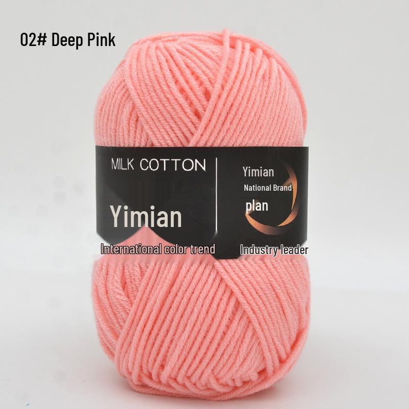 Yimian Milk Cotton Yarn for Baby Crochet: 4 Strands for Dolls, Slippers & Blankets
