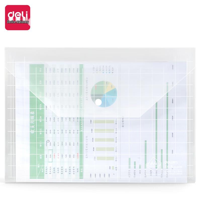 Deli 5501B Transparent File Bags