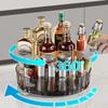 21/27cm 360 Rotating Tray Pantry Cabinet Non Slip Cosmetic Storage Box with Base Seasoning Organizer Storage Rack Kitchen