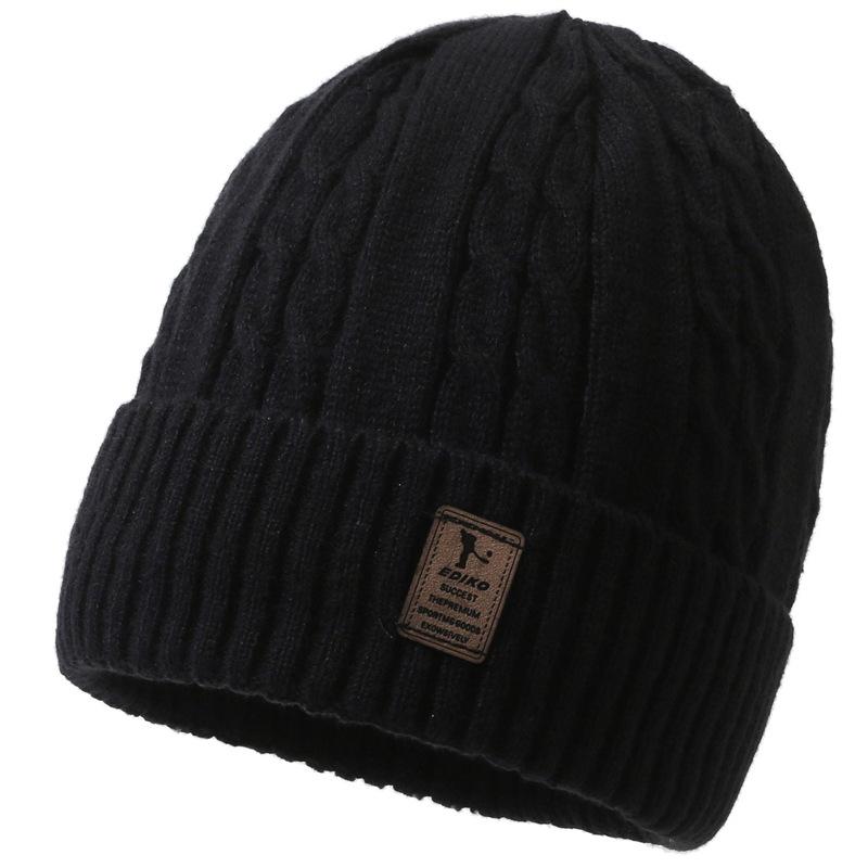 Wintermütze Samt Dicke Herren Strickmütze Warme Mütze Outdoor Ärmelkappe Skullies Beanies Ski Slouchy Cap