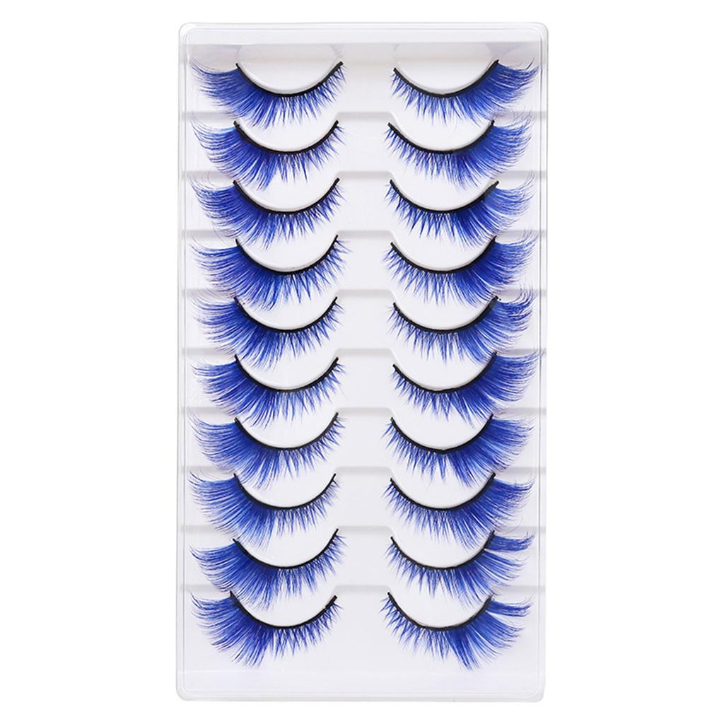 10 Pares de Pestañas Postizas Ojo de Gato para Mujer, Aspecto Natural y Color Suave - Ideales para Halloween, Cosplay, Fiestas y Maquillaje de Escenario