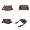 Retro Crazy Horse Leder Umhängetasche, Leder Lässige Multifunktionale Handtasche, Herren und Damen Leder Lässige Crossbody-Tasche