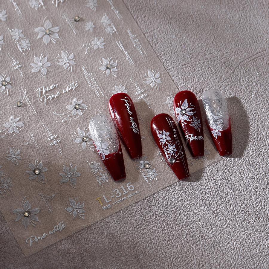 Minimalist Ice-Transparent Butterfly Nail Stickers TL-301