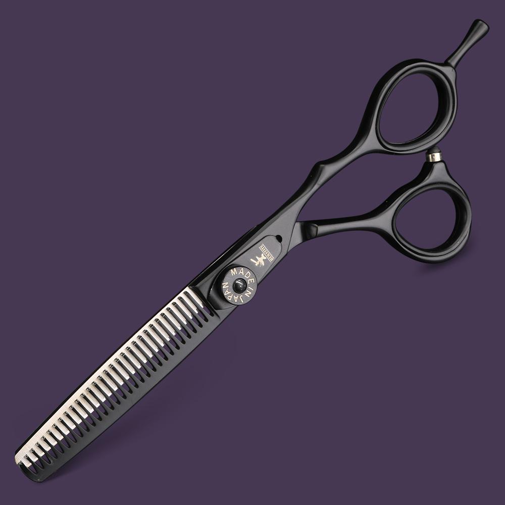 Spring Clip Screw Double Color Hair Scissors 6 Inch 9cr18 Steel Barber Cutting Scissors and Thinning Scissors