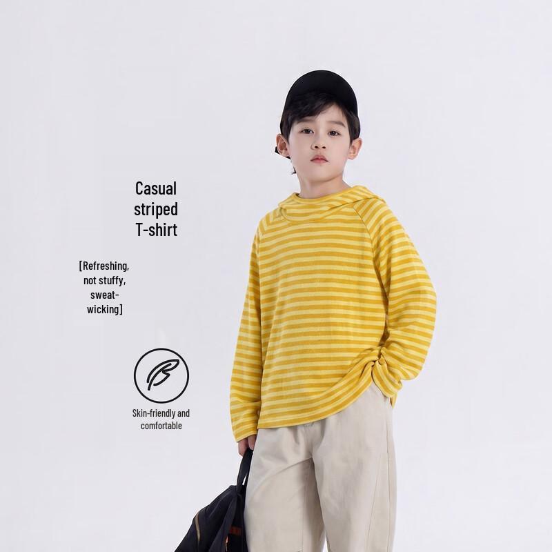 Boys  Cotton Blend Hooded Long Sleeve T-Shirt 160