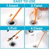 1/4pcs 20 Inch Drain Clog Remover Tool, Drain Auger Hair Cleaning Tool, Hair Cather Shower Drain Tool For Kitchen, Sink, Bathroom