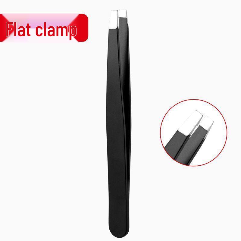 Stainless Steel Eyebrow & Beard Tweezers - Premium Plucking and Trimming Tool