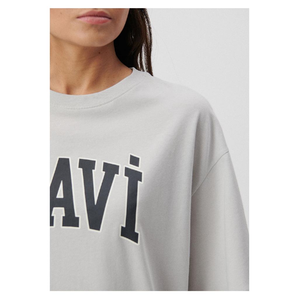 Logo Printed Gray T-shirt Oversize / Wide Cut 1600843-70074