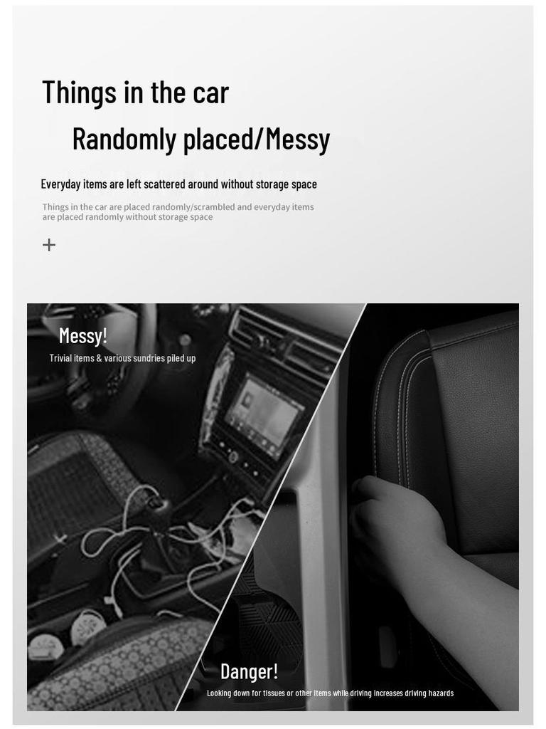 Multifunctional Car Seat Back Hook and Cup Holder with Storage Box and Umbrella Rack