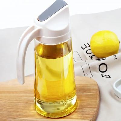 Bottiglia per Olio in Vetro Antigoccia Lattina Dispenser Automatico per Condimenti con Manico