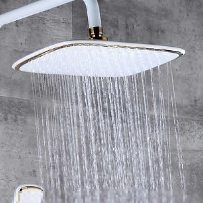 Black White Golden Rain Shower Faucet Bathroom Shower Faucet Taps Bathtub Faucet Mixer Crane Rotatble Spout Faucet Taps