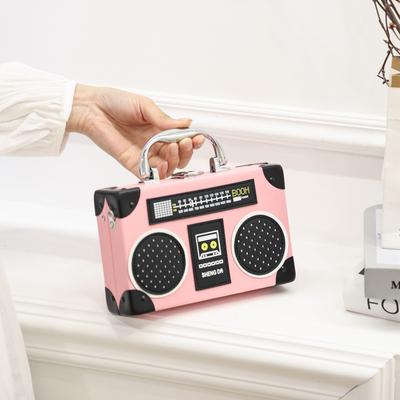 Fashion Bags Radio Box Bag 2025 European and American Creative Personality Funny Retro Shoulder Messenger Bag Women's New Models