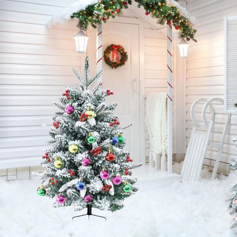 Artificial Christmas Tree 29.5 Inch Decor Filler Pre-Lit Christmas Tree For Pathway Porch Yard Carnival Party Apartment Mothers
