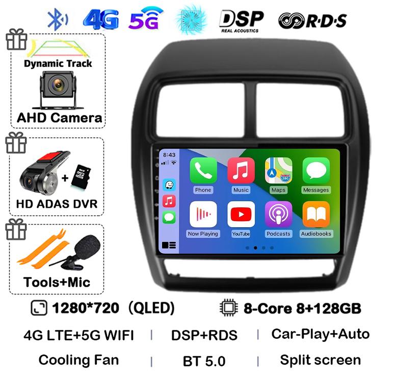 Android 14 Carplay Auto For Mitsubishi ASX 1 2016 2017 2018 2019 2020 2021 2022 Car Radio Multimedia Video Player DSP GPS Stereo