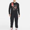 Jordan Holiday Casual Sports Crew Neck Letter Print Long Sleeve T-Shirt Men Tops Black DC9794-010