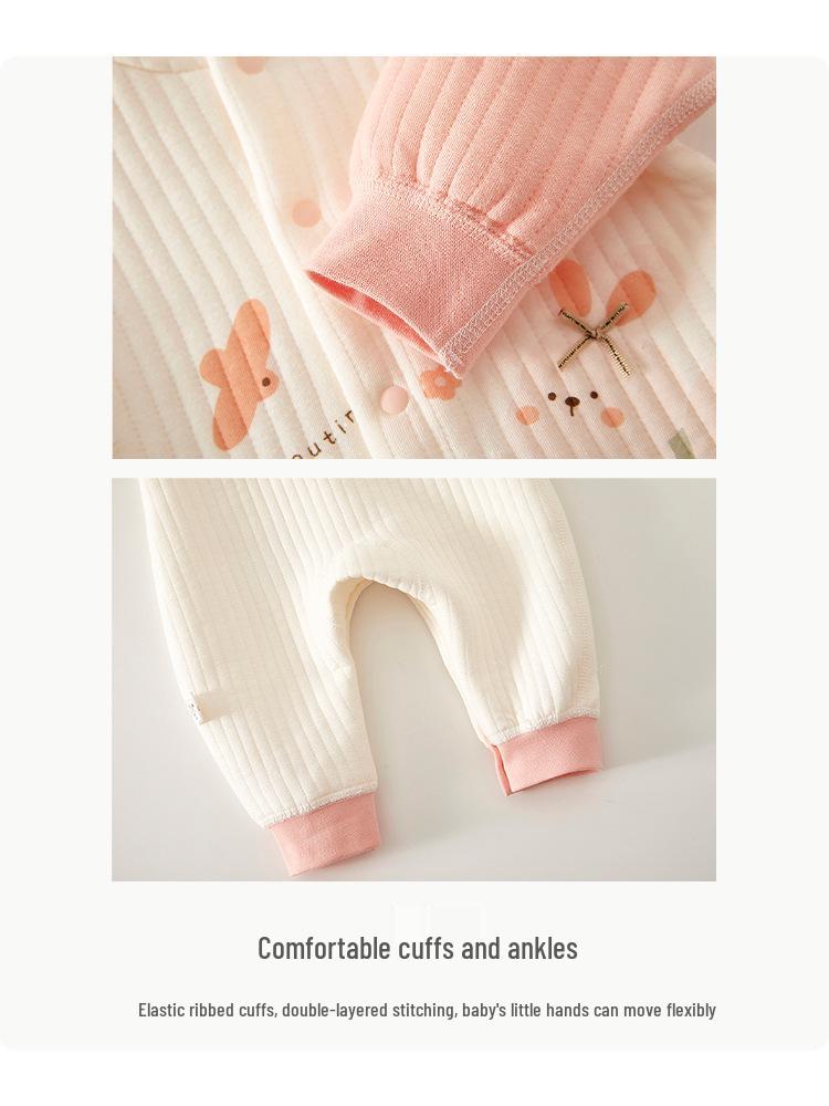 Bawełniany body z długim rękawem dla niemowląt - Pajacyk dla noworodka