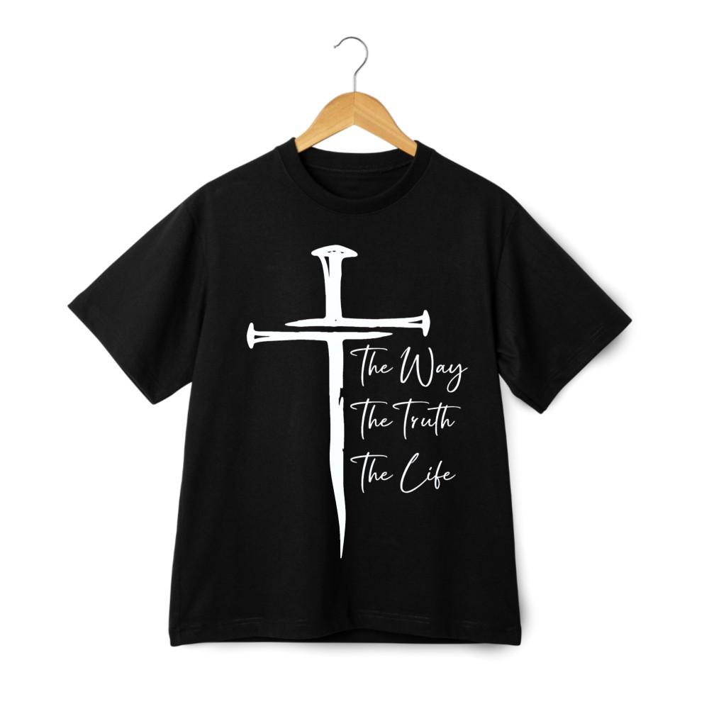Minimalist Christian Cross T-Shirt | Religious Inspirational Quote Unisex Top XXXXL