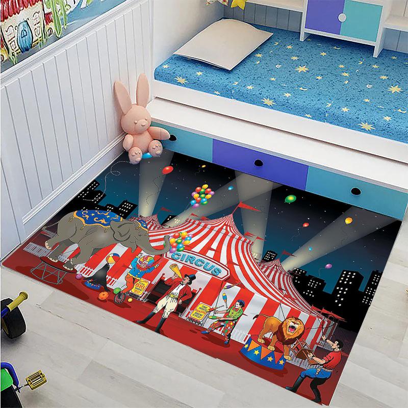 Amazing Circus Performance Large Area Carpets for Home Living Room  Children's Bedroom Sofa Doormat  Floor Rugs Anti-slip  Decor