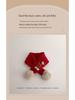 Korean Style Red Knit Scarf for Kids - Christmas 2024 Warm Crossed Neck Warmer