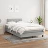 3140201 vidaXL Divan-lit Tapissier Avec Matelas Gris Clair 120x200cm Tissu