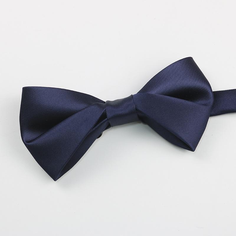Solid Color Bow Tie Men'S Wedding Groom Banquet Gentleman Photography Shirt Black Burgundy Simple Trendy Bow