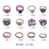 Ring, Personalized Candy Color, Colorful Oil Drip Diamond 12-Piece Set, Ring Jewelry.