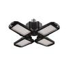 High Power 4 Blade Fan Light Indoor 80W 110-240V Black Plastic Coated Aluminum Foldable LED Fan Blade