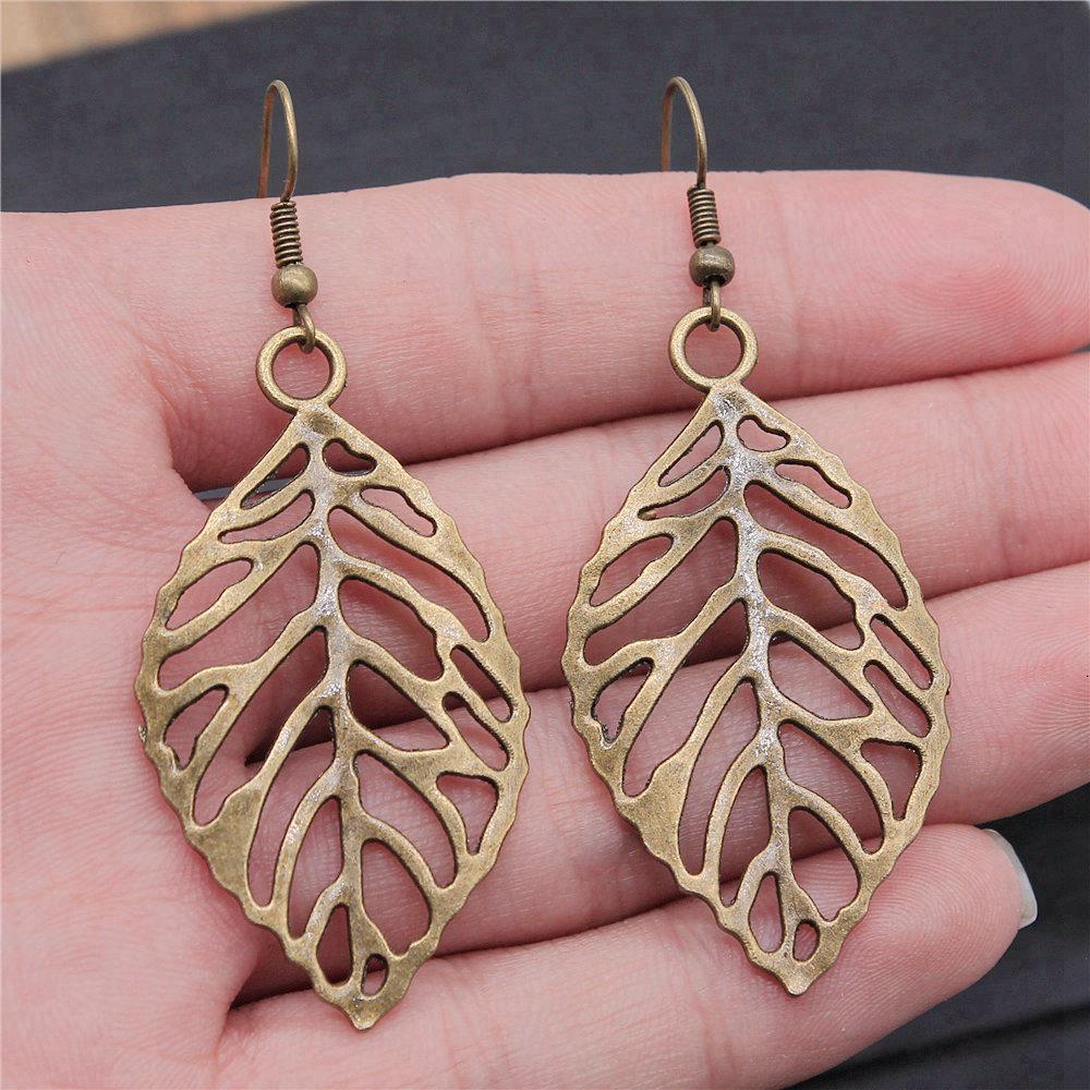 Drop & Dangle Earring Plant Four-Leaf Clover Cactus Vintage Jewelry SuppliesEarring Size 18x19mm QE021