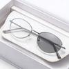 Metall Ovaler Rahmen Photochrome Myopie Brille Damen INS Stil Blaulichtblockierend Minus Dioptrien Brillen Dioptrien 0 Bis -4.0