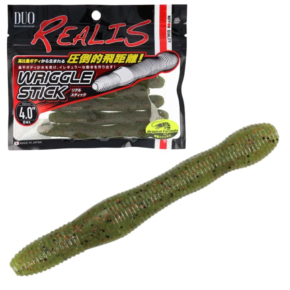 Duo Realis Wriggle Stick 4 дюйма #F006 Арбуз/Красный Флейк 4”