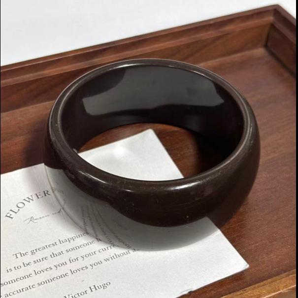 

Wide Rule Geometric Resin Bangle Cuff – Retro High-End Women s Jewelry