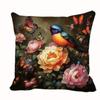 Colorful Birds  Butterflies Floral Pillow Covers Pattern Cushion Cover Suitable For Sofa Bedroom Car Pillow Cover