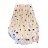 Plus Size Women's Flocking Chiffon Skirt, Loose Fit for 200-350 Jin, Fashionable and Comfortable