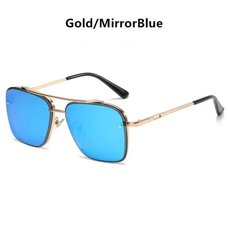 Fashion Square Luxury Sunglasses Men Women Gradient Pilot Flight Seven Rock Mach Six Style Oculos De Sol
