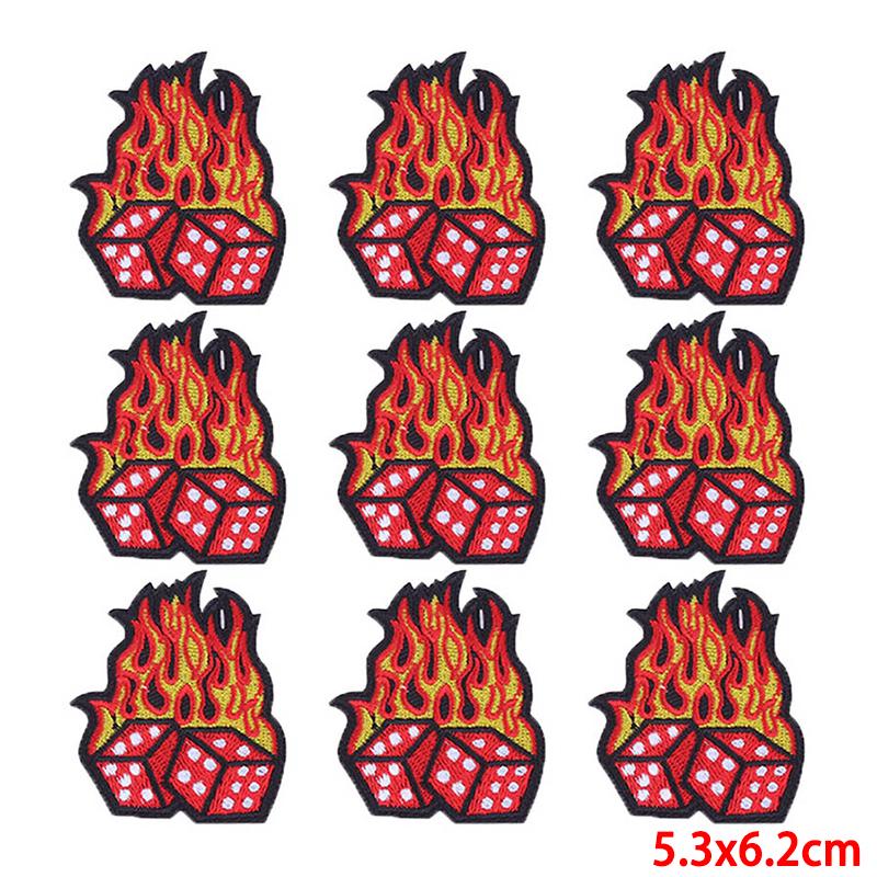 10 Pcs/lot Wholesale Embroidery Patch Iron On Patches For Clothing Patches On Clothes Jackets Decor Applique Sew Supplies