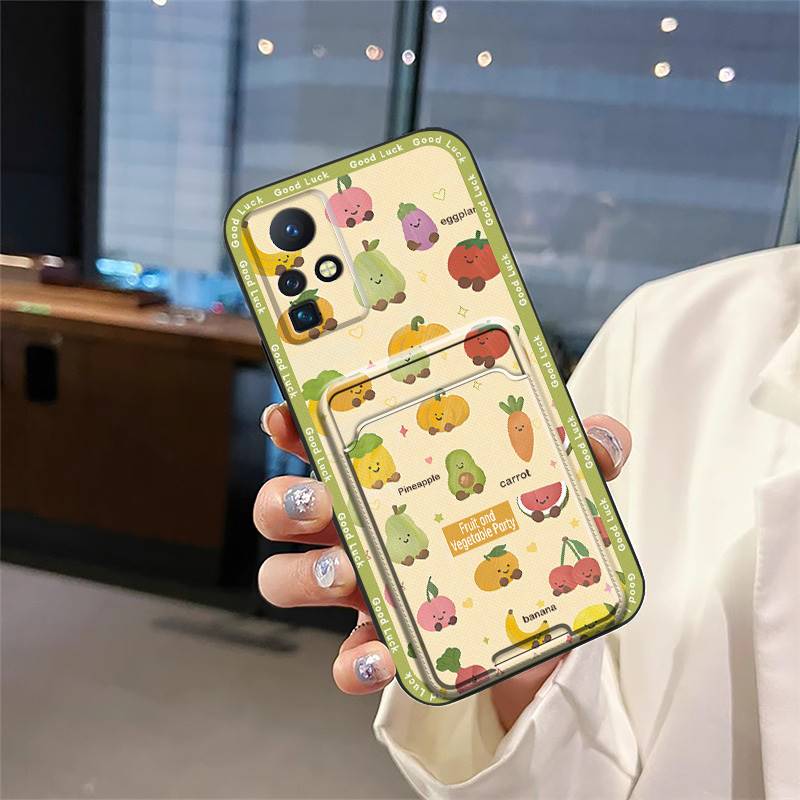 Anti-dust Full Wrap Phone Case For Infinix Zero X/X Pro/X6811/X6811B Shockproof Card Slot Dirt-resistant Protective Cute