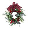 Christmas Cabinet Wreath Pine Needles Berries Pine Cones Decor Kitchen Shelves Indoor Outdoor Garland